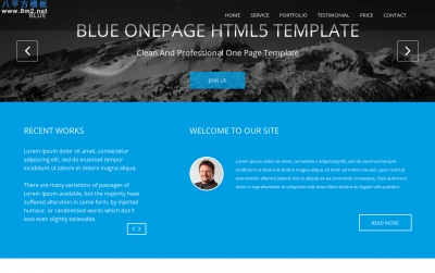 精美HTML5亮青色灰色响应式企业官网模板