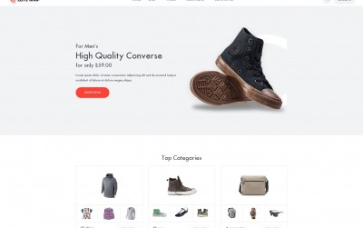 高端bootstrap灰色白色鞋包商城网站模板