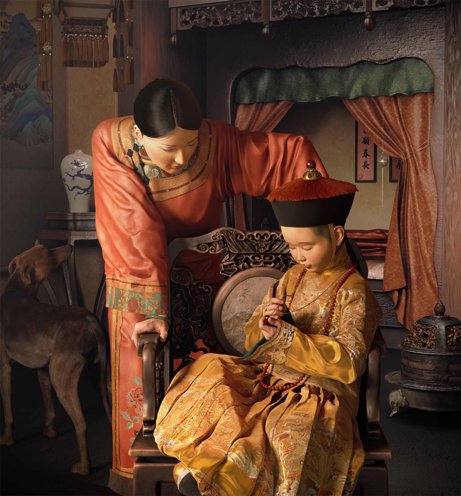 《紫禁城》原油画出自当代著名油画家姜国芳的紫禁城系列