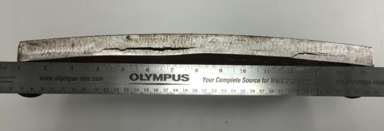 Figure 2—Carbon steel component with known H2S damage