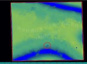 陶瓷板上面约0.01mm宽度的微裂纹超声波成像检测2