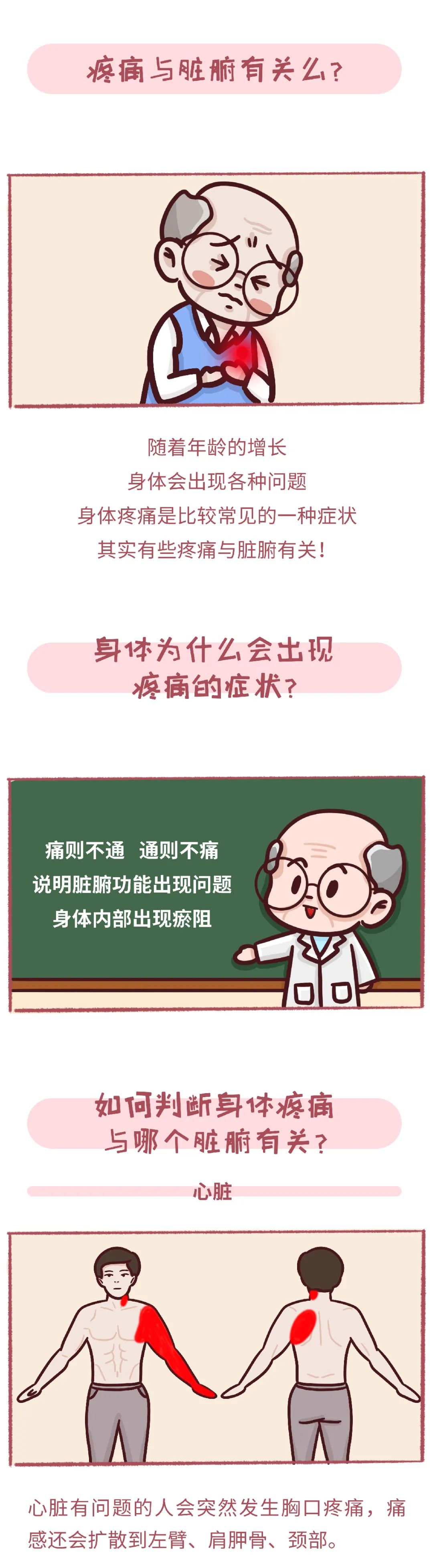 身体的语言疼痛与脏腑对照表